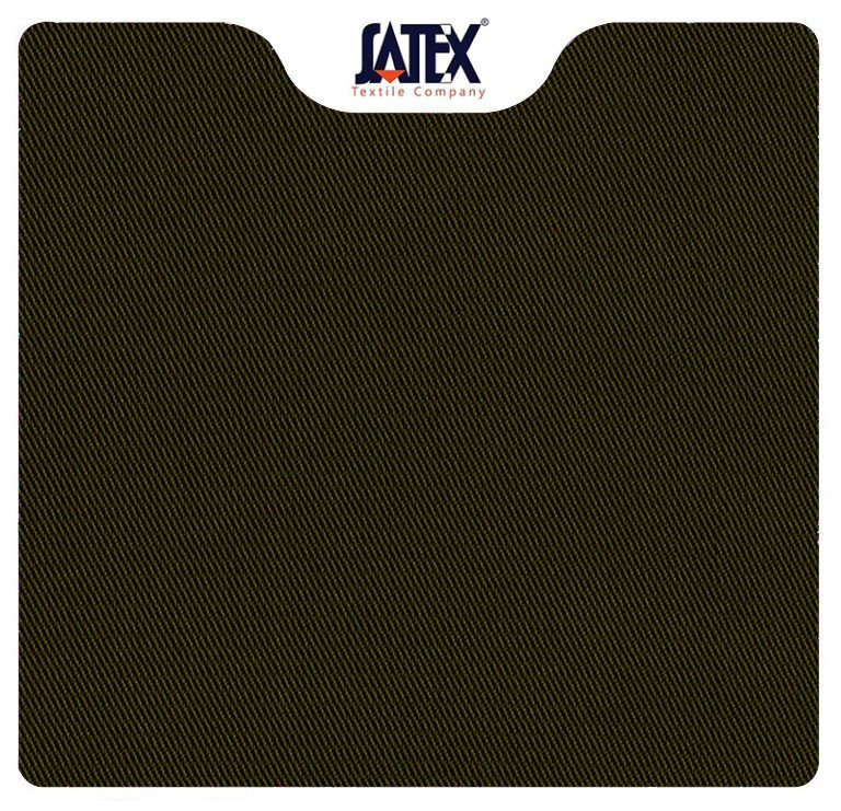 «پارچه کجراه زیتونی با بافت مورب»