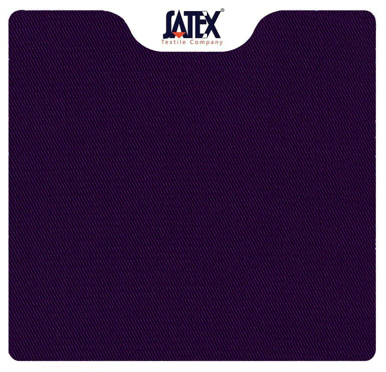 «پارچه کجراه بنفش تیره با بافت مورب»