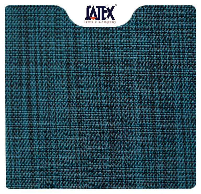 «پارچه وستار رنگ سبزآبی، نمای نزدیک از بافت پارچه مناسب چمدان و کیف»