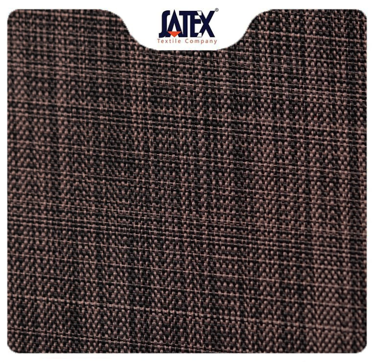 «پارچه وستار رنگ هلویی، نمای نزدیک از بافت پارچه مناسب چمدان و کیف»