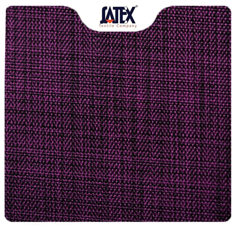 «پارچه وستار رنگ بنفش، نمای نزدیک از بافت پارچه مناسب چمدان و کیف»