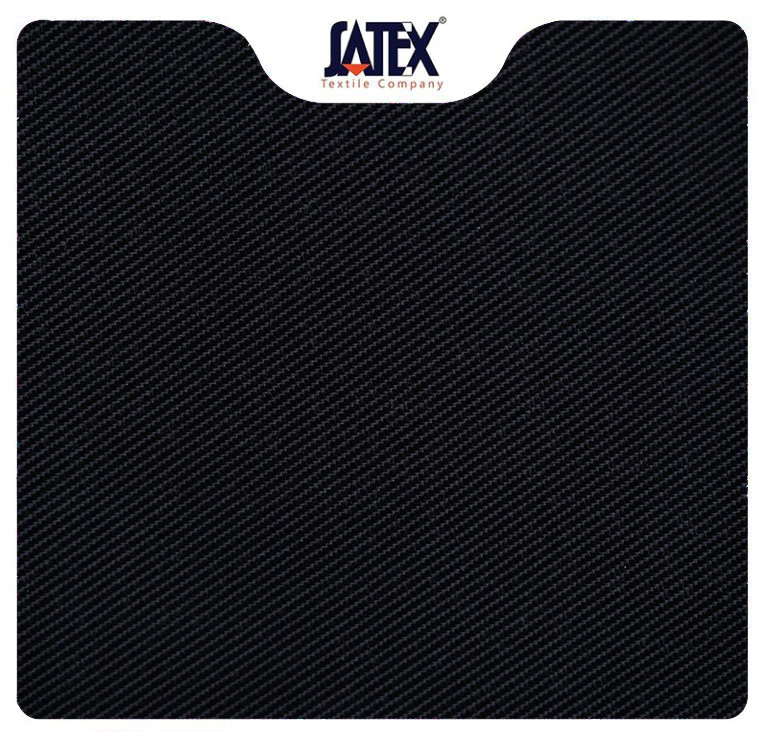 «پارچه کجراه مشکی با بافت مورب»