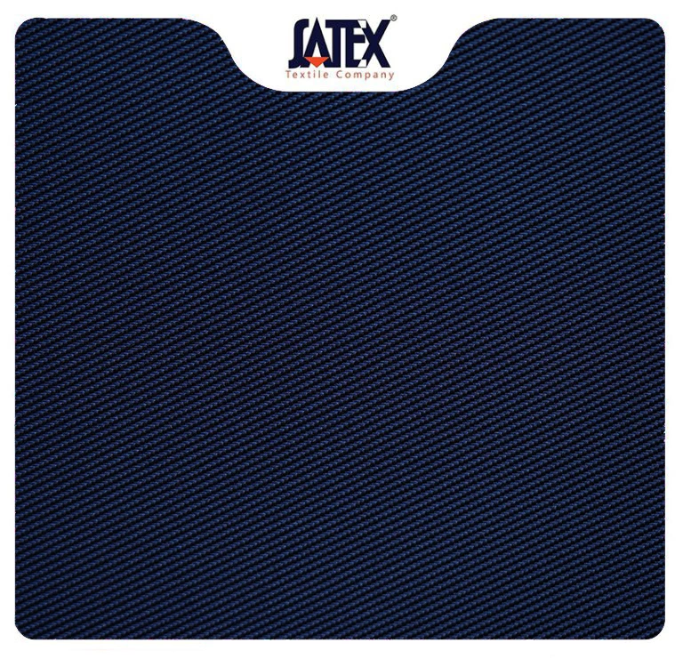 «پارچه کجراه آبی با بافت مورب»