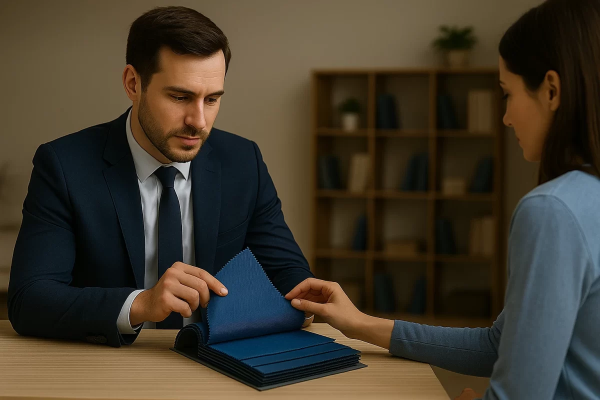 "Expert consultation for selecting the right fabrics for industrial and manufacturing needs"